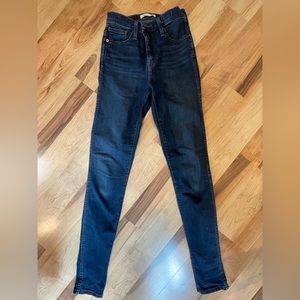 Madewell. 25 tall skinny jeans. Dark wash.